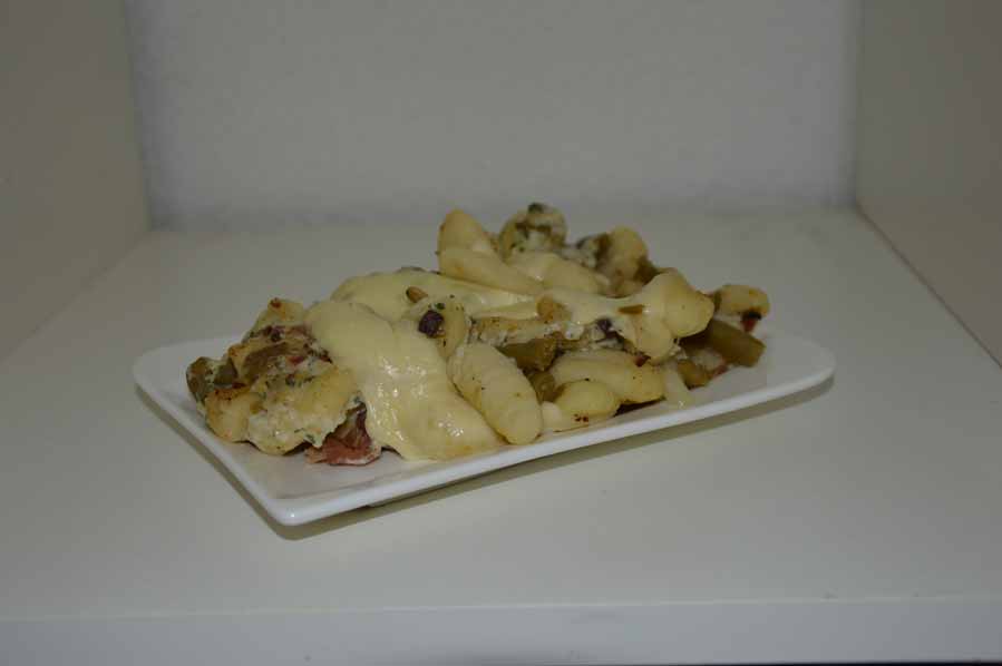 Gnocchi carbonara met bonen