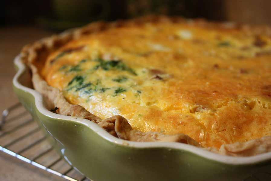 Quiche met kip en spinazie