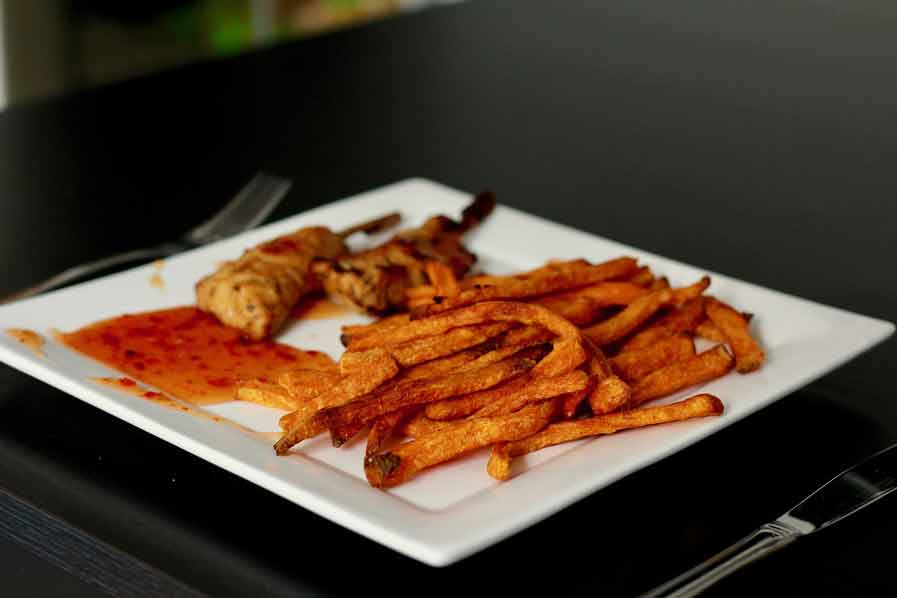 Zoete aardappel uit de oven