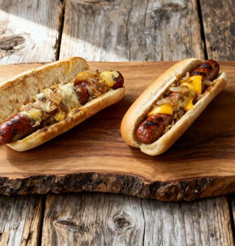 Hotdogs met braadworst